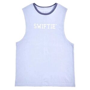 Taylor Swift SWIFTIE TM Light Blue Graphic Muscle Tank Unisex Size Large